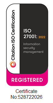 ISO 27001:2022 information security badge