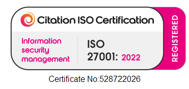 ISO 27001:2022 certification badge