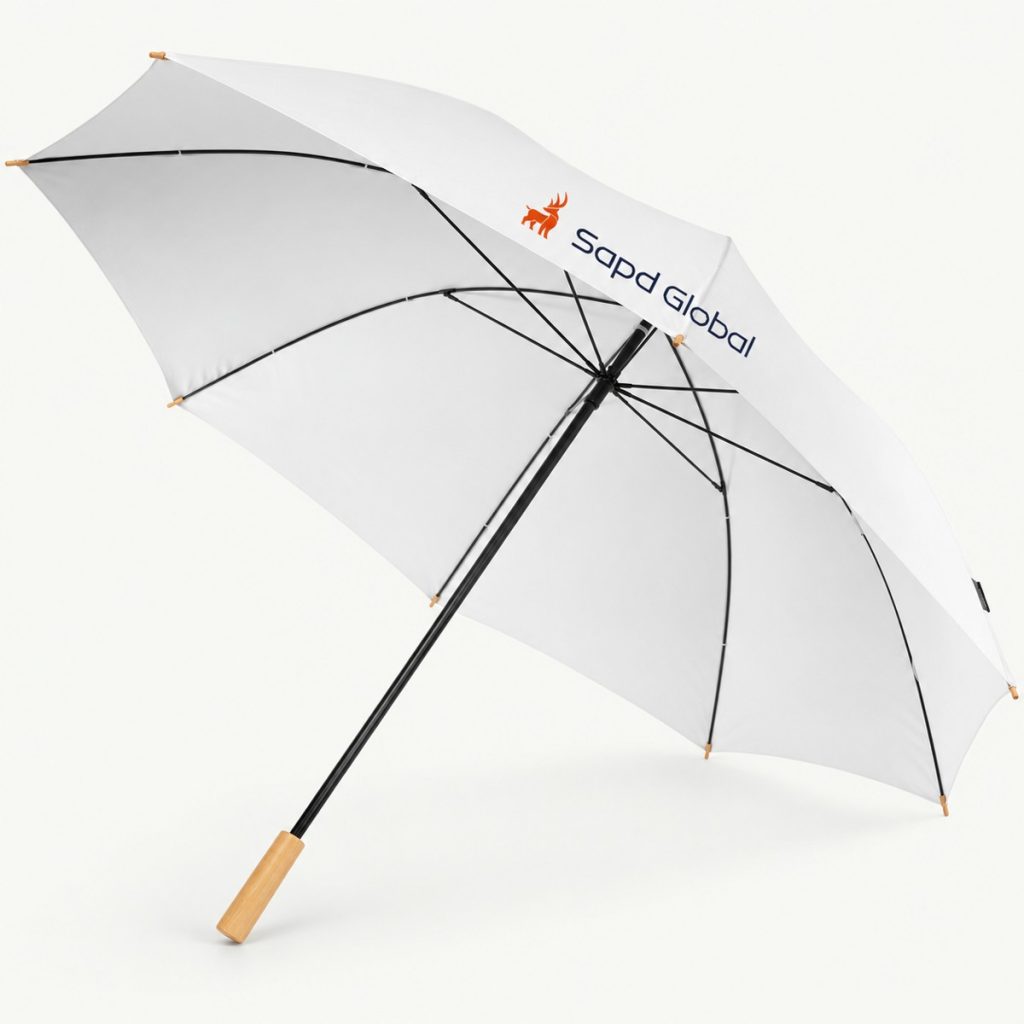 Romee golf umbrella with SAPD Global logo