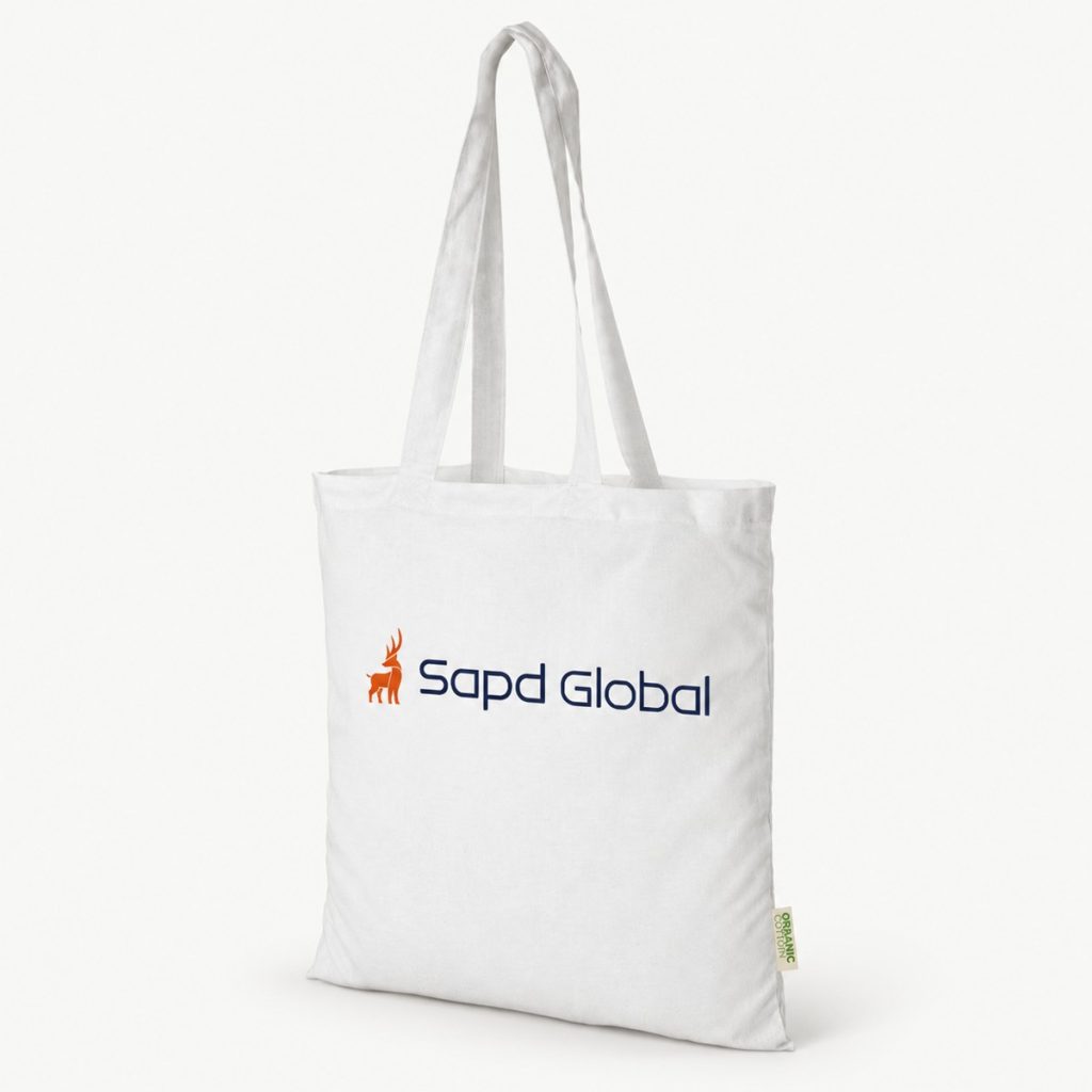 Orissa cotton tote with SAPD Global logo